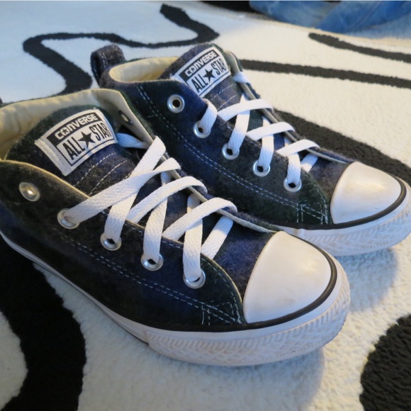 Converse Gray and Green High-Top Sneakers - Picture 3 of 9